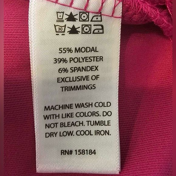 Happily Grey Sweatshirt Hooded crop Barbie Pink Sweatshirt drawstring Fuscia NEW - Picture 5 of 5